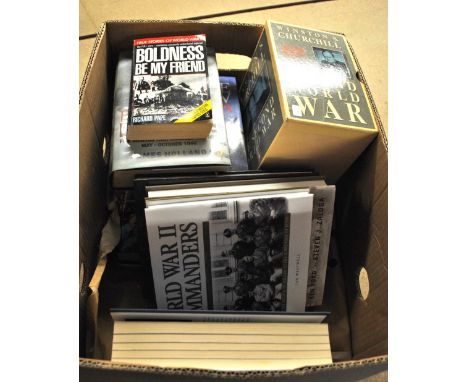 A group of WWII and Third Reich interest books including Sir. W. S. Churchill 'The Second World War' in six volumes, M. Hasti