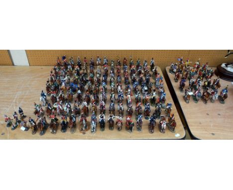Approximately one hundred and twenty-five mostly Del Prado model soldiers, predominantly early 19th century European cavalry 