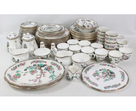 A Heron Cross floral decorated part dinner and tea service.