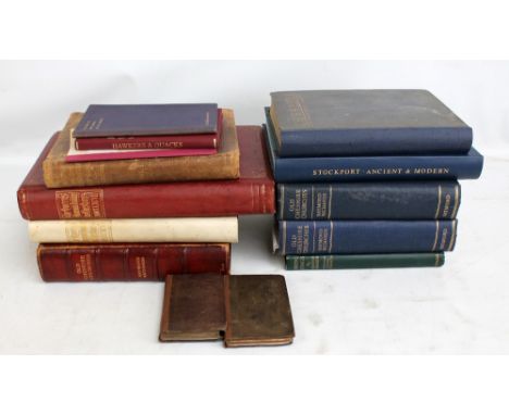 A group of Cheshire historical and topographical books including J.H. Cooke 'Bibliotheca Cestriensis', Mackie & Co 1904 (Roya