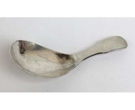 LEDSAM & VALE; a George III hallmarked silver caddy spoon, Birmingham 1818, length 8cm, approx 0.3ozt.