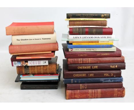 A group of Cheshire sporting and military interest books including E. F. Massey 'Portrait Sketches of Cheshire Hunting Men fr