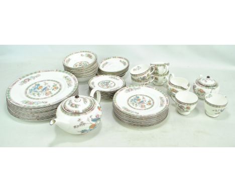 A Wedgwood 'Kutani Crane' part dinner and tea service. CONDITION REPORT: General surface wear, some scratches and rubbing to 