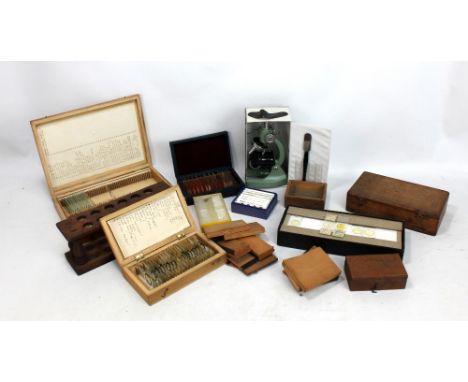 A collection of microscope slides with over seventy Flatters & Garnett Ltd of Manchester examples, further for Watson & Sons,