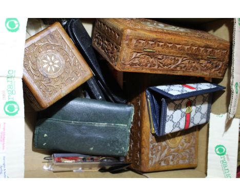 Box of mixed collectables including pin badges, Swiss army knife etc. Not available for in-house P&amp;P, contact Paul O'Hea 