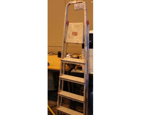 Set of aluminium step ladders. Not available for in-house P&amp;P, contact Paul O'Hea at Mailboxes on 01925 659133 