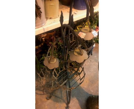 Steel garden planter with candle holders. Not available for in-house P&amp;P, contact Paul O'Hea at Mailboxes on 01925 659133
