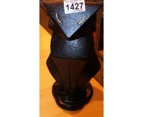 Cast iron Art Deco cat doorstop, H: 26 cm. P&amp;P Group 3 (£25+VAT for the first lot and £5+VAT for subsequent lots) 