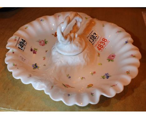 Royal Copenhagen Hors d'oeuvres dish c1880, D: 28 cm. P&amp;P Group 3 (£25+VAT for the first lot and £5+VAT for subsequent lo