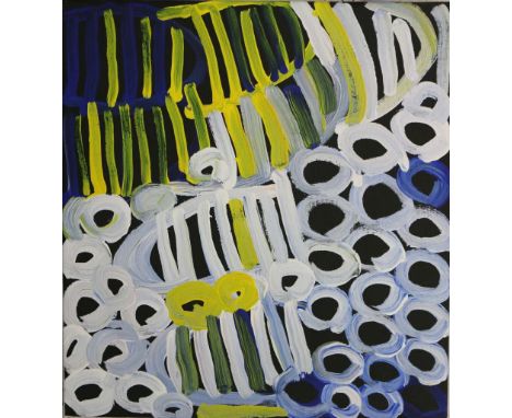    Minnie PWERLE (1910 - 2006), Acryl auf Leinwand, verso wohl Titelei: Res Kri, Maße: ca. 40 x 43 cm. Vgl. A-Kat. der Galeri
