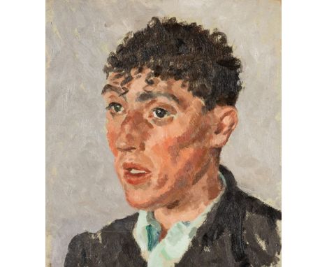 OFFERED WITHOUT RESERVE - • ALETHEA GARSTIN (1894-1978) PORTRAIT OF A YOUNG MAN oil on board 28.0 x 24.0cm / 11 x 91/2in unfr