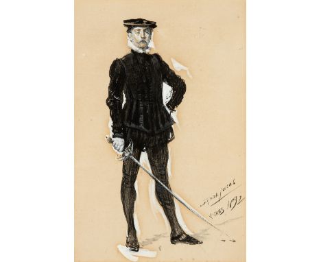 JOHN SEYMOUR LUCAS, R.A. (1849-1923)  A PORTRAIT OF CAPT. ALFRED HUTTON, F.S.A.  signed &amp; dated l.r. Seymour Lucas / Xmas