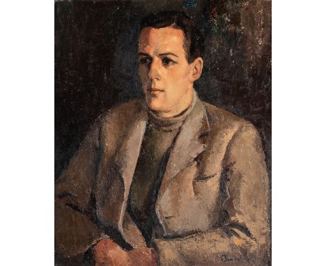 • ROBERT BUHLER, R.A. (1916-1989)  PORTRAIT OF A MAN  signed l.r. Buhler  oil on canvas  60.0 x 49/5cm / 231/2 x 191/2in