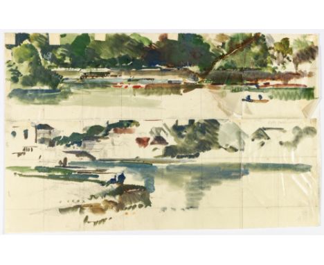 OFFERED WITHOUT RESERVE - • CHARLES ERNEST CUNDALL, R.A., R.W.S (1890-1971) PAIR OF VIEWS OF WINDSOR watercolour on paper mou