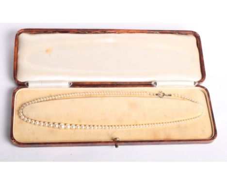A faux pearl necklace