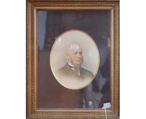 A 19th century gilt framed print of a gentleman, H.30cm 