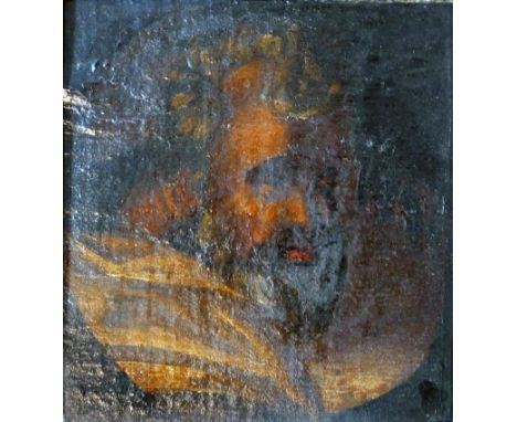 A framed oil on wooden panel, portrait of a gentleman, H.41 W.39cm 
