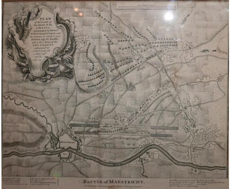 A map of the Battle of Maestricht, a plan of the camp of the army of the allies, 'For Mr Tindal's Continuation of Mr Rapin's 