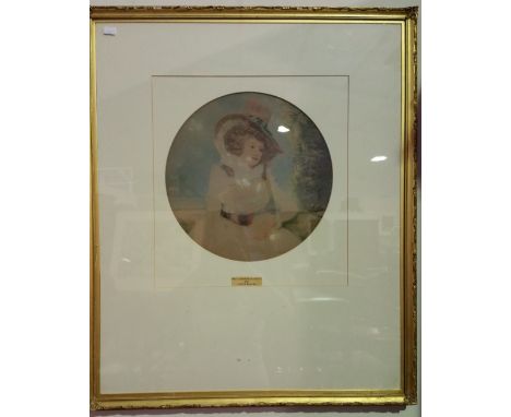 A Late 19th/Early 20th Century Coloured Print of Mrs Catherine Clements; after George Romney, framed and glazed.