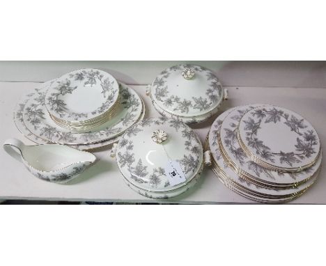 A Wedgwood 'Ashford' Pattern Bone China Dinner Service.