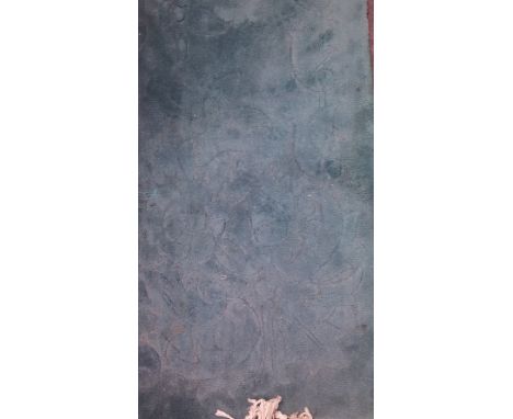 A Chinese Washed Wool Carpet in a Blue Colourway; with embossed floral decoration, 370 cm x 275 cm.