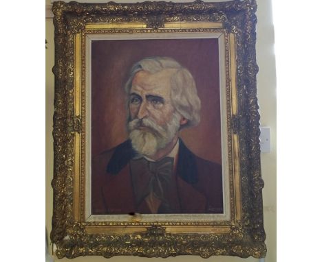 An Oil on Canvas, Portrait of a Gentleman; indistinctly signed.