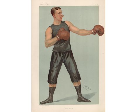Vanity Fair 14x10 vintage Print titled: Hard Hitter dated July 9th 1896. Good condition. All autographs come with a Certifica
