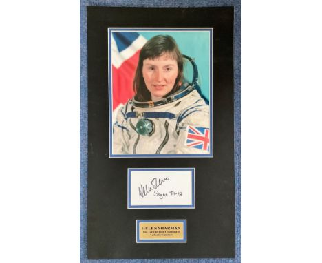 Helen Sharman 20x12 overall mounted signature piece includes mounted album page and colour photo. Helen Patricia Sharman, CMG