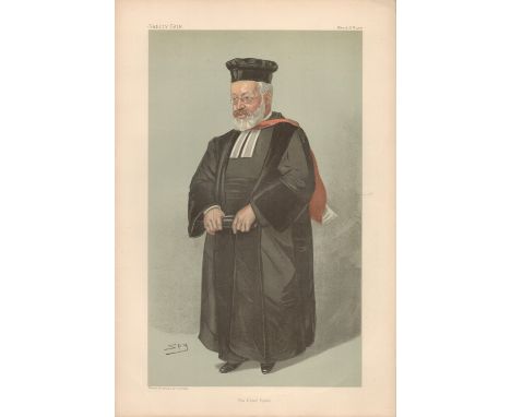 Vanity Fair 14x10 vintage Print titled The Chief Rabbi, dated March 31st 1904. Good condition. All autographs come with a Cer