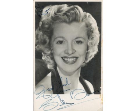 Sally Barnes signed 6x4 black and white vintage photo dedicated. Sally Barnes was born on March 8, 1922 in Willesden, London,