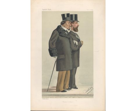 Vanity Fair 14x10 vintage Print titled: Power and Place, dated December 10th 1879. Good condition. All autographs come with a