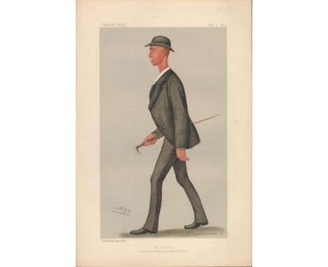 Vanity Fair 14x10 vintage Print titled: H. Searle, Professional Champion Sculler Of the World. Dated September 7th 1889. Good