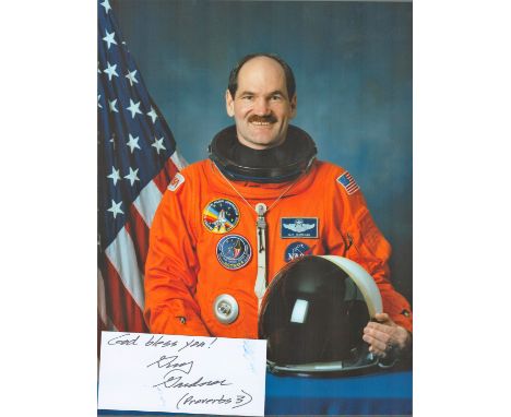 NASA astronaut Guy Gardner signed 3. 75 x 1. 75 white card. Guy Gardner a veteran of two Space Shuttle missions. With his sig