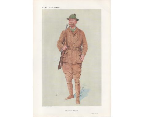 Vanity Fair 15x10 vintage Print titled Tracks and Triggers, Walter Winans. Good condition. All autographs come with a Certifi