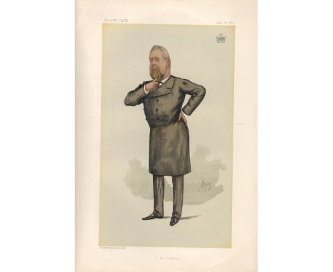Vanity Fair 14x10 vintage Print titled A Freemason dated July 11th 1885Good condition. All autographs come with a Certificate
