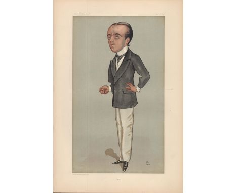 Vanity Fair 14x10 vintage Print titled: Max. dated December 9th 1897. Good condition. All autographs come with a Certificate 
