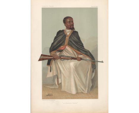 Vanity Fair 14x10 vintage Print titled: An Abyssinian General, dated February 12th 1903. Good condition. All autographs come 