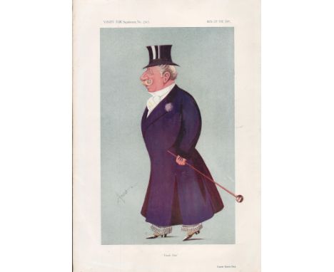 Vanity Fair 14x10 vintage Print titled: Dandy Dick (Captain Quintin Dick) from the Men Of The Day Edition. Good condition. Al