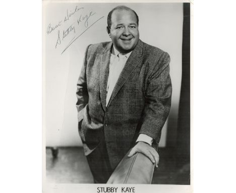 Stubby Kaye signed 10x8 black and white vintage photo. Bernard Solomon Kotzin (November 11, 1918 – December 14, 1997), known 