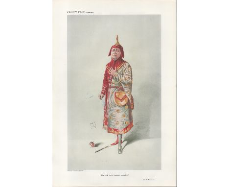 Vanity Fair 15x10 vintage Print titled Through Every Passion Ranging, C.H Workman. Good condition. All autographs come with a
