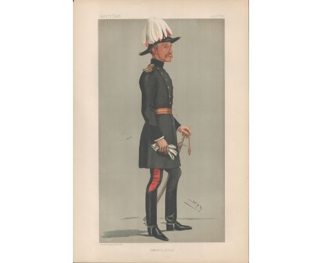 Vanity Fair 15x10 vintage Print titled Aldershot Cavalry. Good condition. All autographs come with a Certificate of Authentic