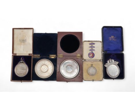 A COLLECTION OF SILVER MEDALS including the James Graham Medal presented to the Sick Nursing Class Carnoustie, by James Fento