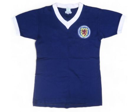 A SCOTLAND INTERNATIONAL No. 9 JERSEY, CIRCA-1966 Size 38, with embroidered badge to the left chest and internal labels for U