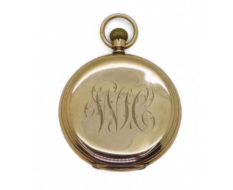 A 9CT GOLD POCKET WATCH The dial and mechanism marked Thomas Russell &amp; Son, Liverpool. The cream dial has black Roman num