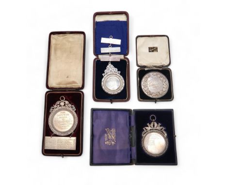 A COLLECTION OF SILVER MEDALS including The Soutar Medal, to Sick Nursing Junior Students, by William Adams, Birmingham 1908,