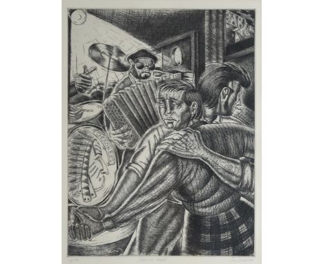 KEN CURRIE (SCOTTISH B.1960) DANCING COUPLE Etching, signed, inscribed and numbered 10/30 in pencil, 32.5 x 24.5cm (12.75 x 9