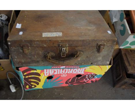 WOODEN CASE OF VARIOUS ASSORTED TOOLS PLUS FURTHER BOX (2)