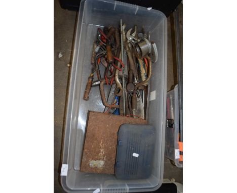 ONE BOX OF VARIOUS  MIXED TOOLS 
