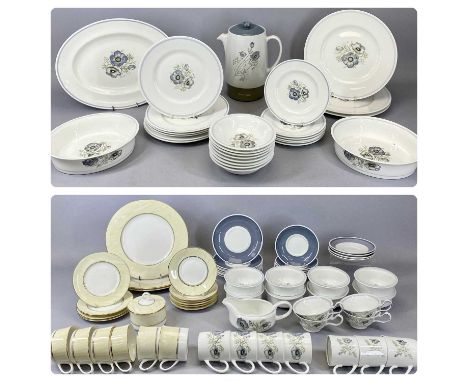 WEDGWOOD SUSIE COOPER DESIGN 'GLENMIST' PATTERN COFFEE, TEA & DINNER SERVICE, including electric coffee pot by Russell Hobbs,