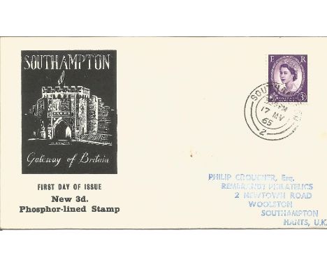 GB FDC. First day issue 3d phosphor lined stamp. 17/5 /65 Southampton on illustrated cover. Good condition. We combine postag